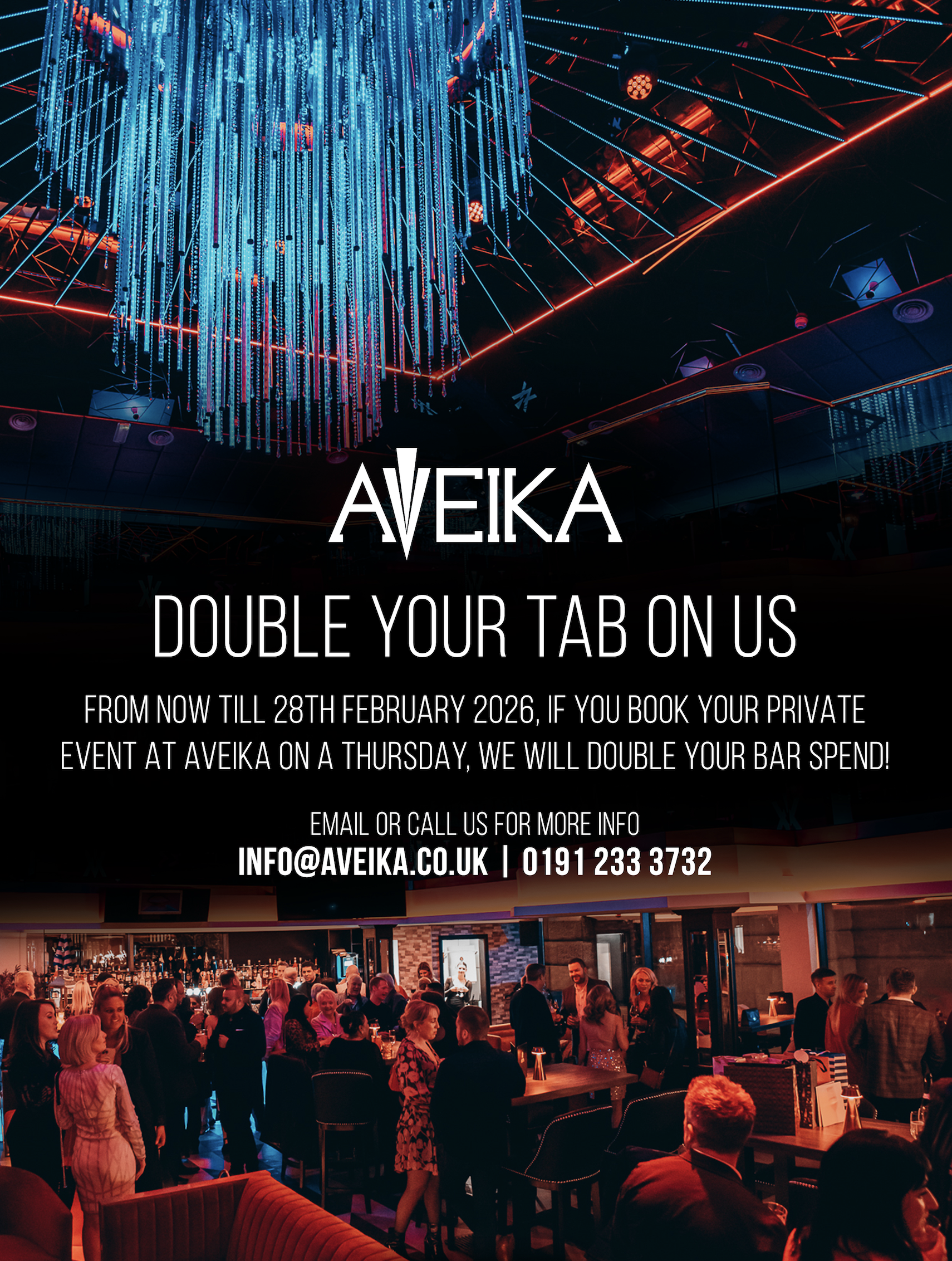 Double your tab on us!
